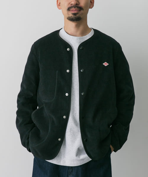 DANTON　FLEECE COLLARLESS JACKET