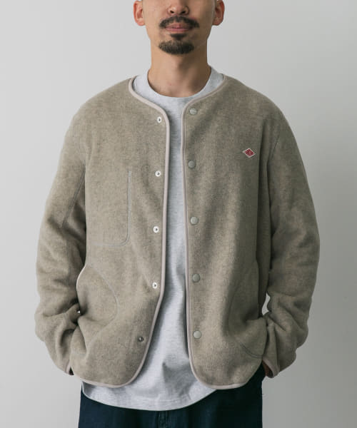 DANTON　FLEECE COLLARLESS JACKET