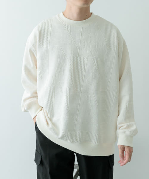 ジオメジャカード クルーネックトップス