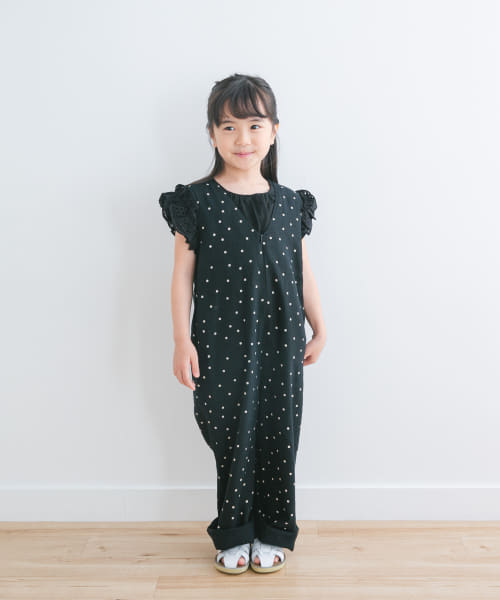 『親子リンク』リネンレーヨンドットオールインワン(KIDS)