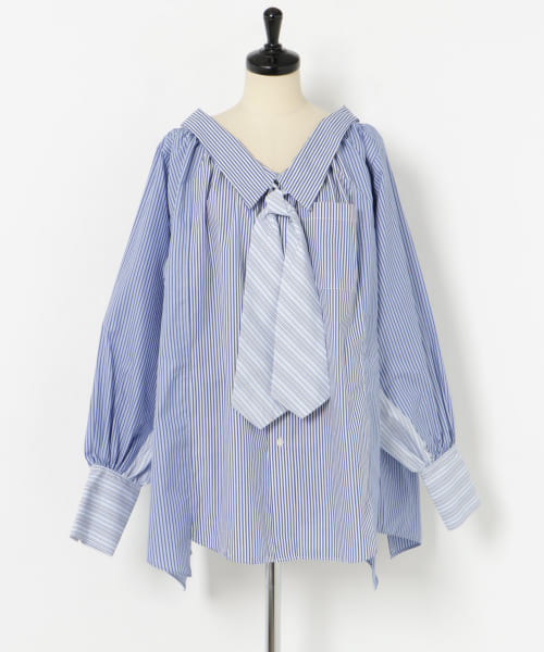 77circa　make wide cut back tie shirts