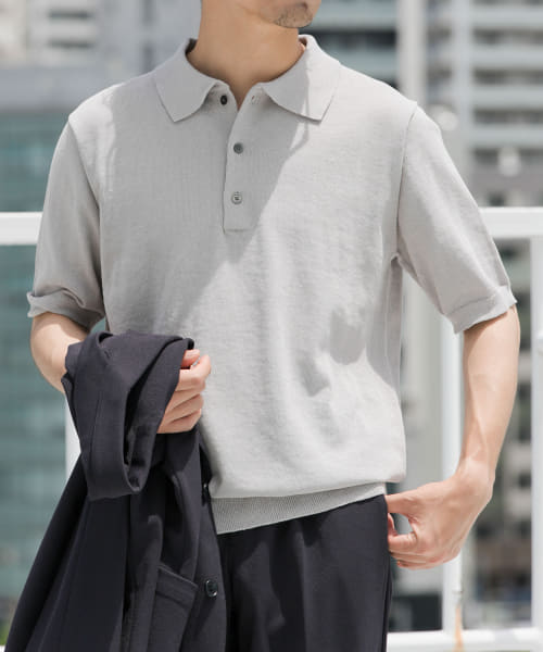 『UR TECH ひやサラクール』AIRDRY半袖ニットポロ