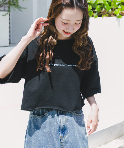 ハクプリントロゴTシャツ