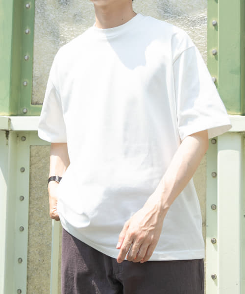 『接触冷感/UVカット』シルケットクルーネックTシャツ
