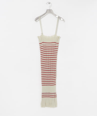 Loro　Border Rib Pencil Dress