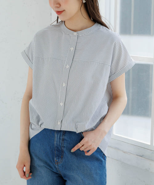 『WEB限定』フロントタックフレンチスリーブシャツ