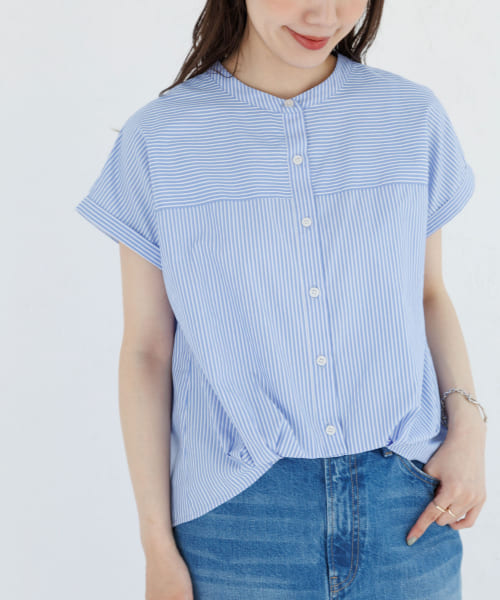 『WEB限定』フロントタックフレンチスリーブシャツ