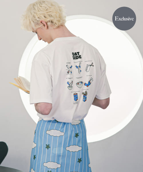 『別注』OATSIDE×SENSE OF PLACE　グラフィックショートスリーブ Tシャツ A