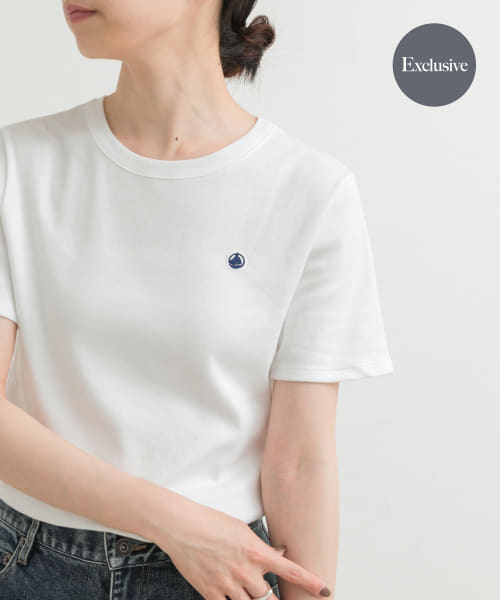 『別注』PETIT BATEAU×DOORS　embroideryt-shirts
