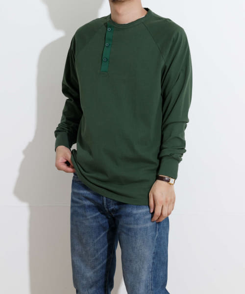 KEIMEN　Henley neck T-shirts