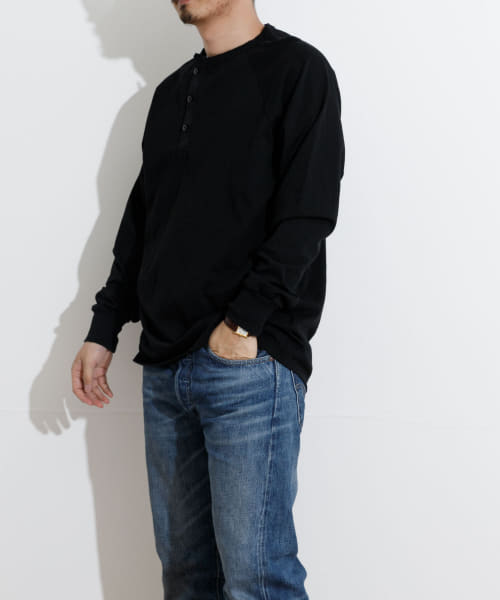 KEIMEN　Henley neck T-shirts