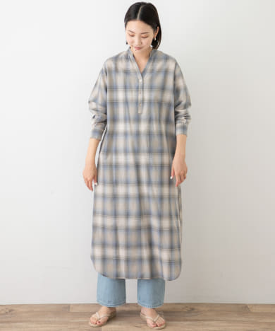 TRリネンスキッパーシャツワンピース