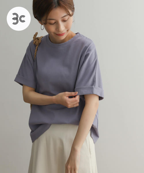 USAコットンロールスリーブTシャツ