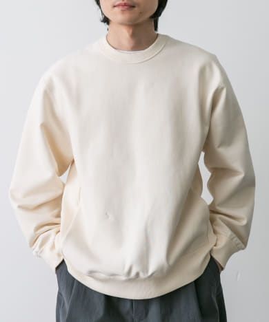 STILL BY HAND　シルケット加工クルーネックスウェット