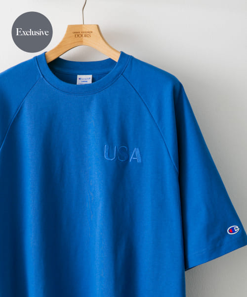 『別注』Champion×DOORS　RAGLAN USA T-Shirts