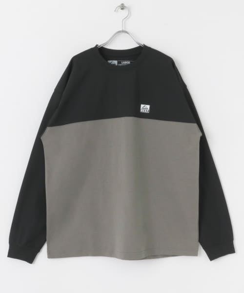 『吸収速乾/UVカット機能』REEF　バイカラーラッシュロングスリーブTシャツ