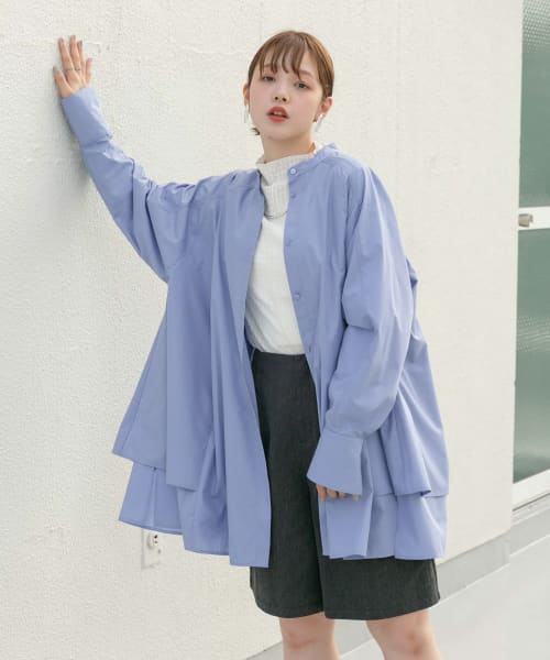ヘムタックミニシャツワンピース