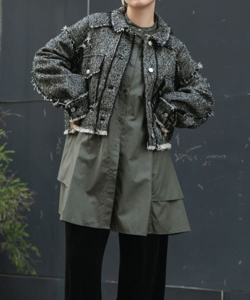 ヘムタックミニシャツワンピース