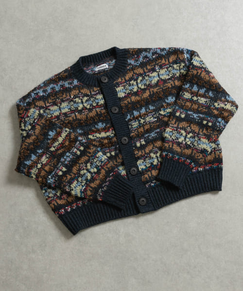 米富繊維　FAIR ISLE KNIT CARDIGAN-1