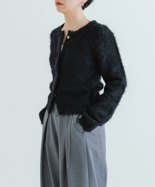 AMOMENTO　SHAGGY KNIT CARDIGAN