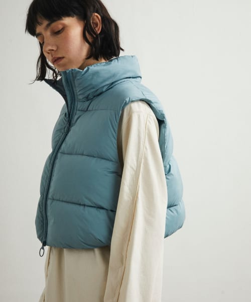 unfil×WILD THINGS　cropped hoodie vest