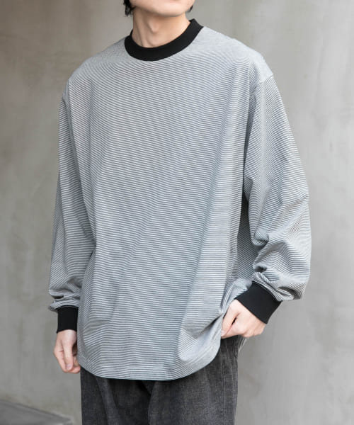FORK&SPOON　CAVEボーダーロングスリーブTシャツ