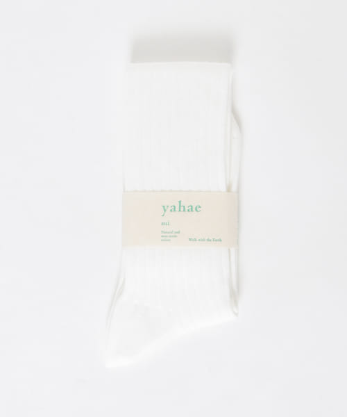 YAHAE　Organic Cotton Ribbed Knee Socks-S