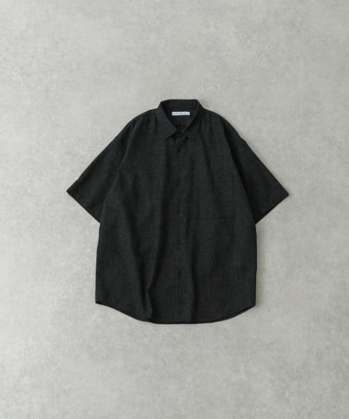 LINEN PIN HEAD SHORT-SLEEVE SHIRTS