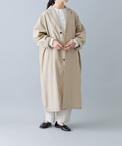 コットンシルクショップコート