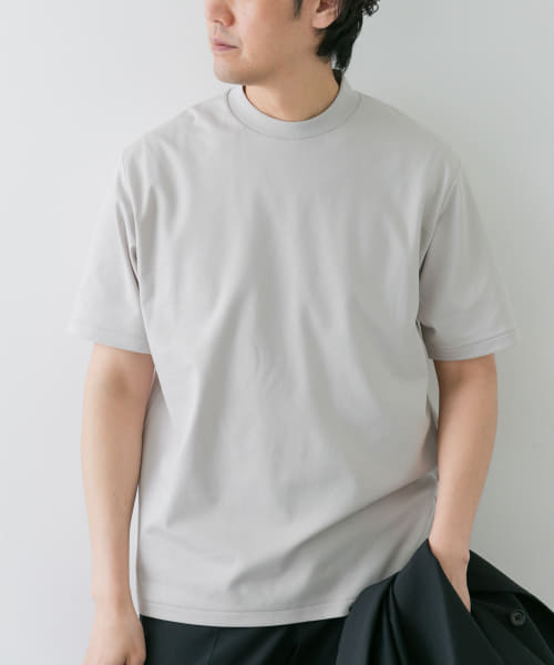 『抗菌/防臭』LIFE STYLE TAILOR　シルケットポンチストレッチTシャツ
