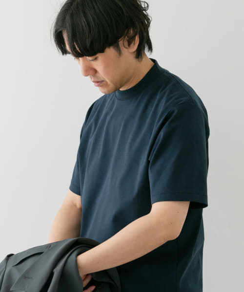『抗菌/防臭』LIFE STYLE TAILOR　シルケットポンチストレッチTシャツ