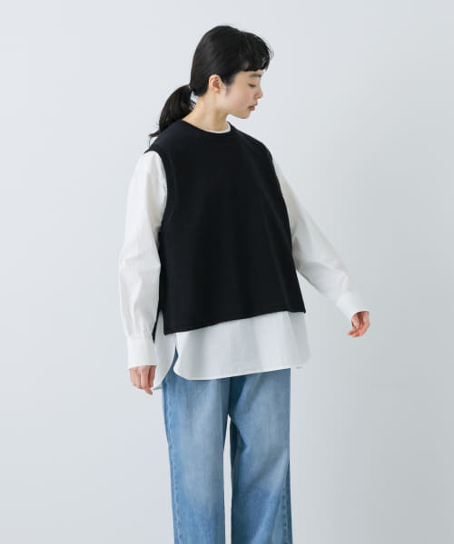 コットンテープヤーンニットベスト
