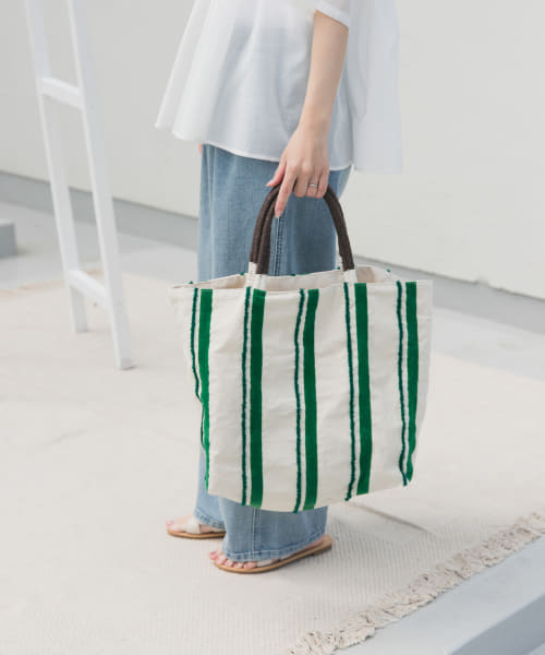 beej　EMB&Flocky Big tote bag