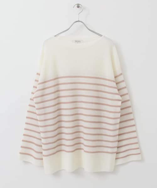 thint　ボーダーニットロングTシャツ
