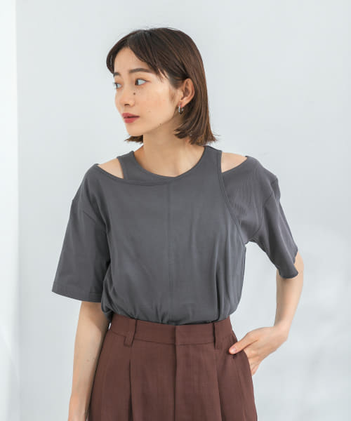アシメレイヤードTシャツ