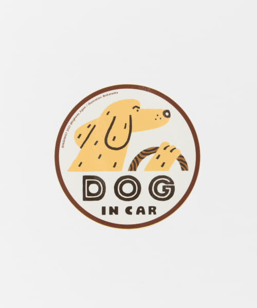 HIGHWAY　DOG IN CAR Sticker