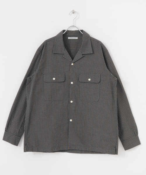 WORK NOT WORK　Checked Open collar Shirts