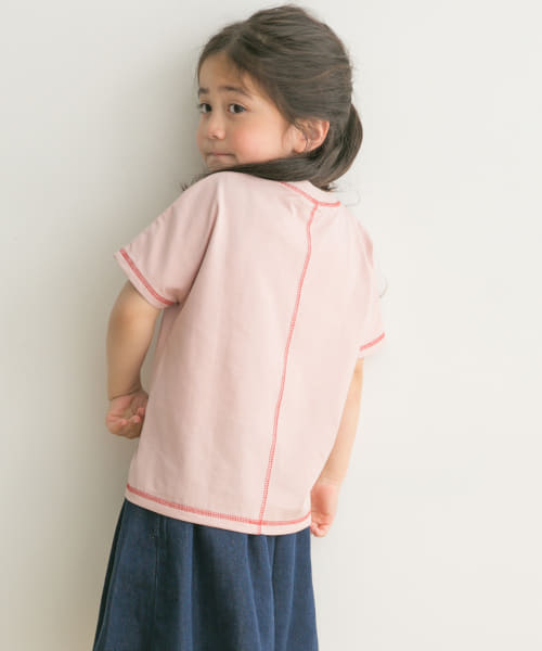 カラーステッチフレンチスリーブTシャツ(KIDS)