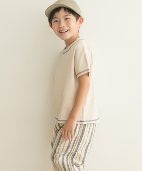 カラーステッチフレンチスリーブTシャツ(KIDS)