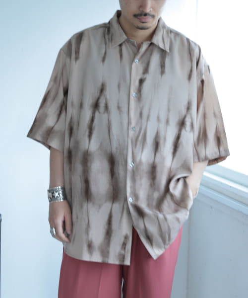 マーブルアートエクストラルーズシャツ