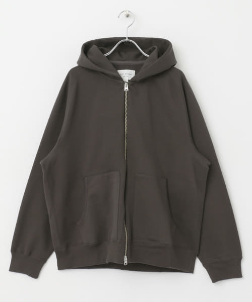 STILL BY HAND　シルケット加工ジップアップパーカー