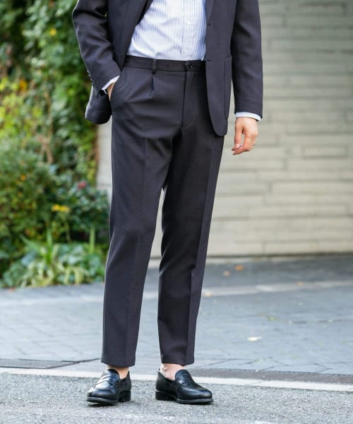 『イージーケア』LIFE STYLE TAILOR　トロワッシャーストレッチパンツ