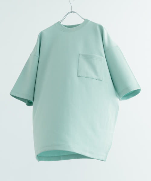 スフレダンボール クルーネック ポケットTシャツ