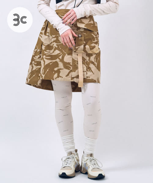 77circa　circa make camo mini skirt