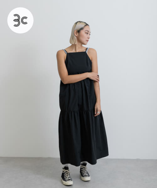 『別注』MIDIUMISOLID×TGM　RE-Volume camisole one-piece