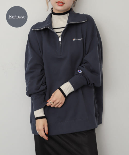 『別注』Champion×SENSE OF PLACE 　ルーズジップトップ