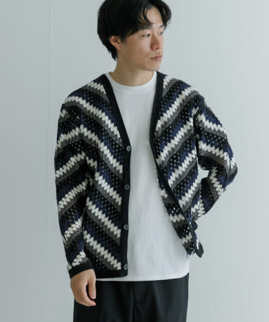 URBAN RESEARCH iD　クロシェカーディガン