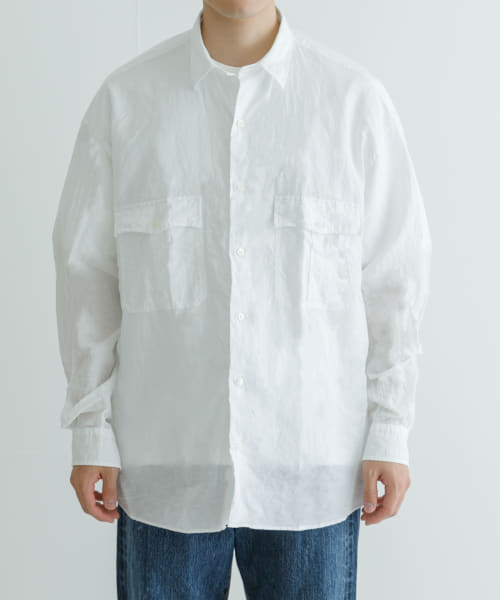 PORTER CLASSIC　R-UP LINEN CTN SH CANC