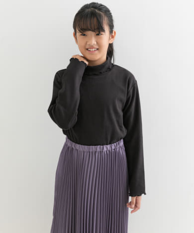 メローフリルリブタートルネックTシャツ(KIDS)