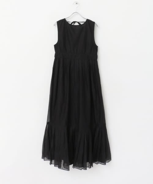 MARILYN MOON　バックリボンコットンロングドレス